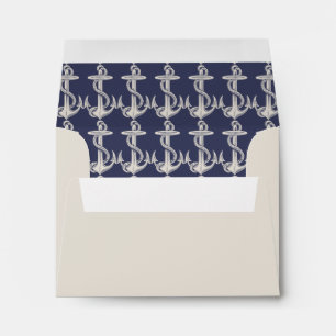 Nautical Theme Wedding RSVP Envelope
