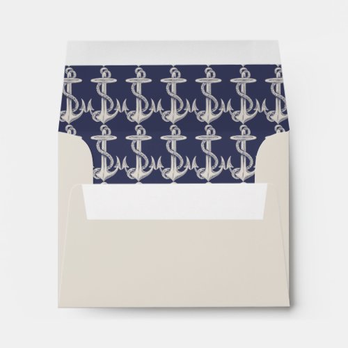 Nautical Theme Wedding RSVP Envelope