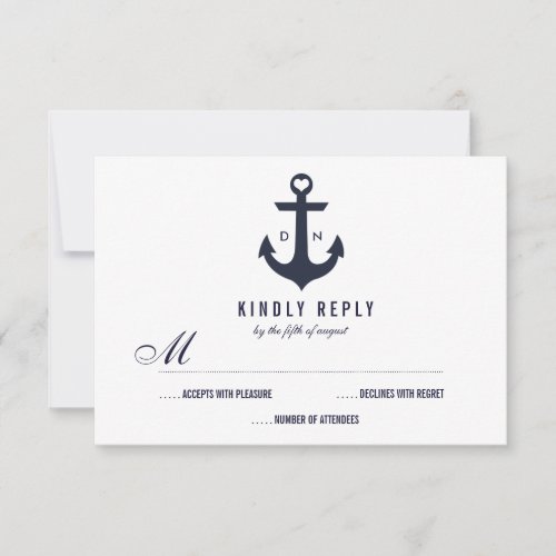 Nautical Theme Wedding RSVP  Wedding