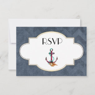 Nautical Theme With Anchor RSVP