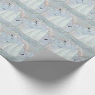Nautical Theme with Sailboat and Old World Map Wrapping Paper