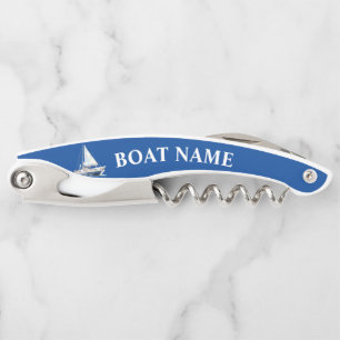 Nautical theme Yacht Boat Name Waiter's Corkscrew