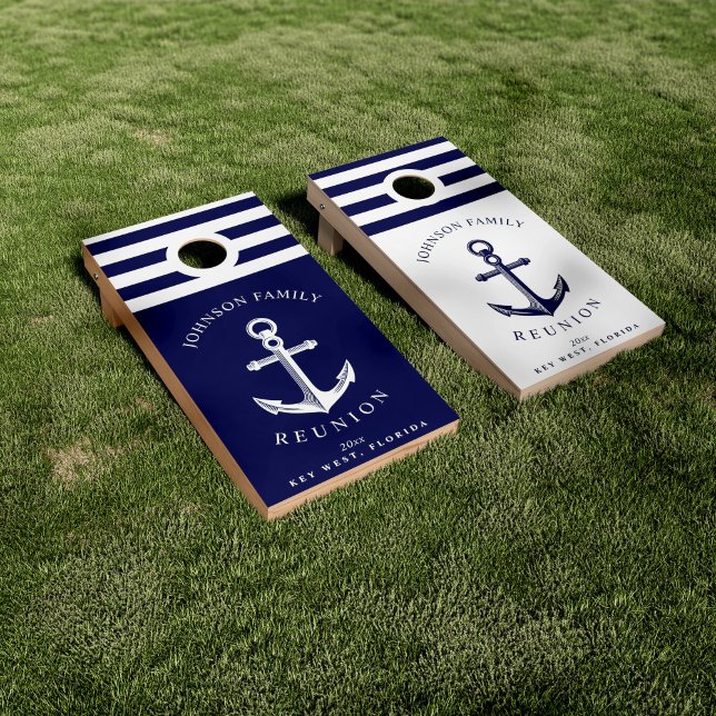 Nautical Themed Anchor Beach House Cornhole Set (Creator Uploaded)
