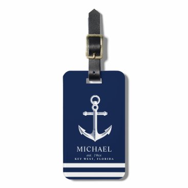 Nautical Themed Anchor | Custom Name Bag Tag Nautical Themed Anchor | Custom Name Bag Tag