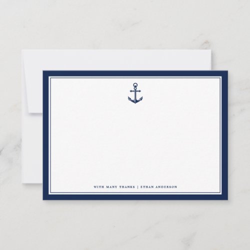 Nautical Themed Anchor  Custom Note Card