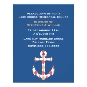 Nautical themed Rehearsal Dinner Invitations | Zazzle