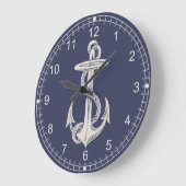 Nautical Themed Anchor Wall Clock (Angle)