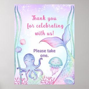 Nautical themed birthday  Poster. Poster