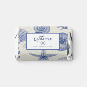 Nautical Themed Blue Seashell Custom Hershey's Miniatures