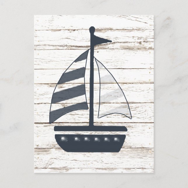 nautical themed boat 2 postcard (Front)