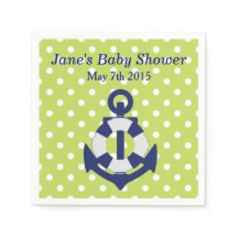 Nautical Themed Boy Baby Shower Napkins