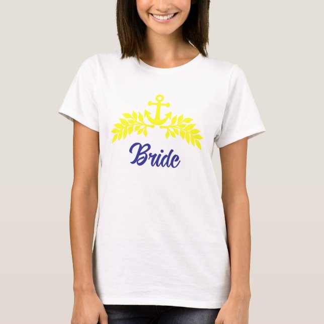 Nautical themed brides bachelorette party T-Shirt (Front)