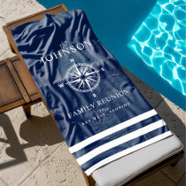 Nautical Themed Compass Beach Towel