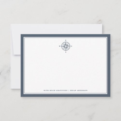 Nautical Themed  Compass Rose Slate NoteCard