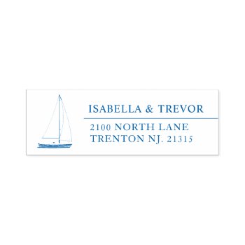Nautical Themed Custom Self-inking Stamp by colorjungle at Zazzle