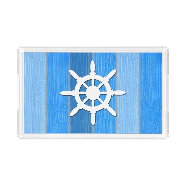 Nautical themed design acrylic tray (Front)