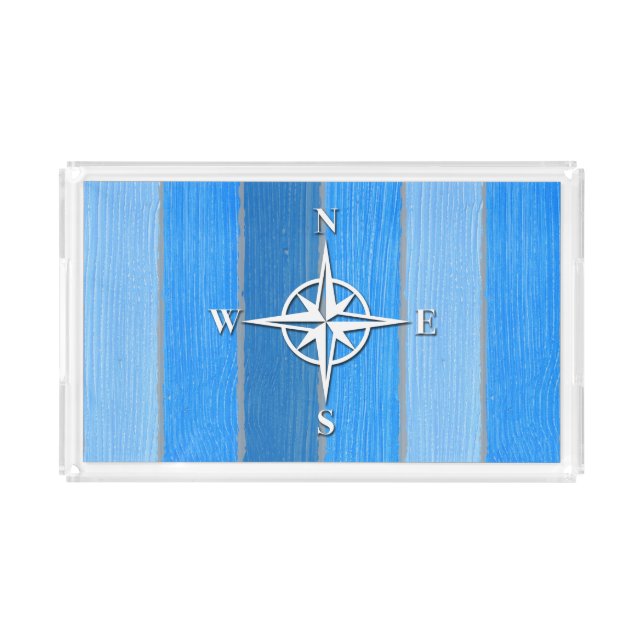 Nautical themed design acrylic tray (Front)