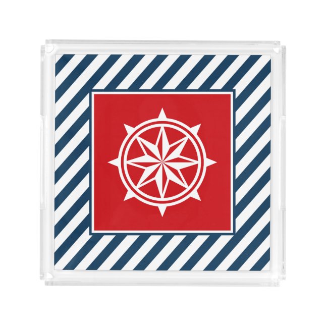 Nautical themed design acrylic tray (Front)