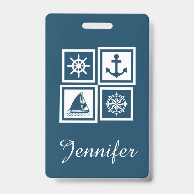Nautical themed design badge (Front)