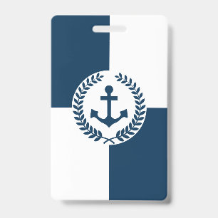 Nautical themed design badge
