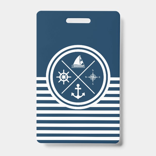 Nautical themed design badge (Front)