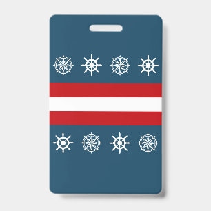 Nautical themed design badge
