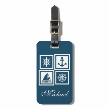 Nautical themed design bag tag Nautical themed design bag tag