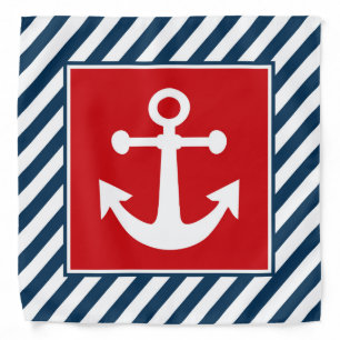 Nautical themed design bandana