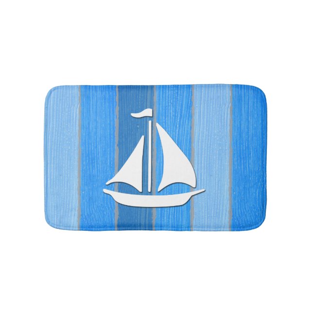 Nautical themed design bathroom mat (Front)