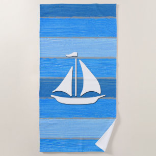 Nautical themed design beach towel