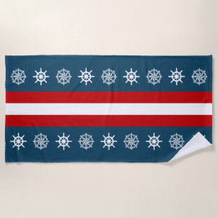 Nautical Theme Beach Towels Zazzle Nautical Themed Design Beach Towel