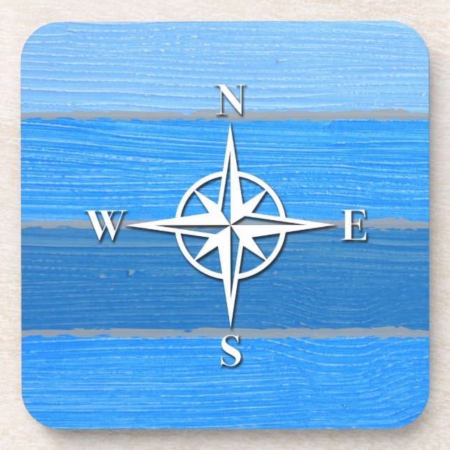 Nautical themed design beverage coaster (Front)