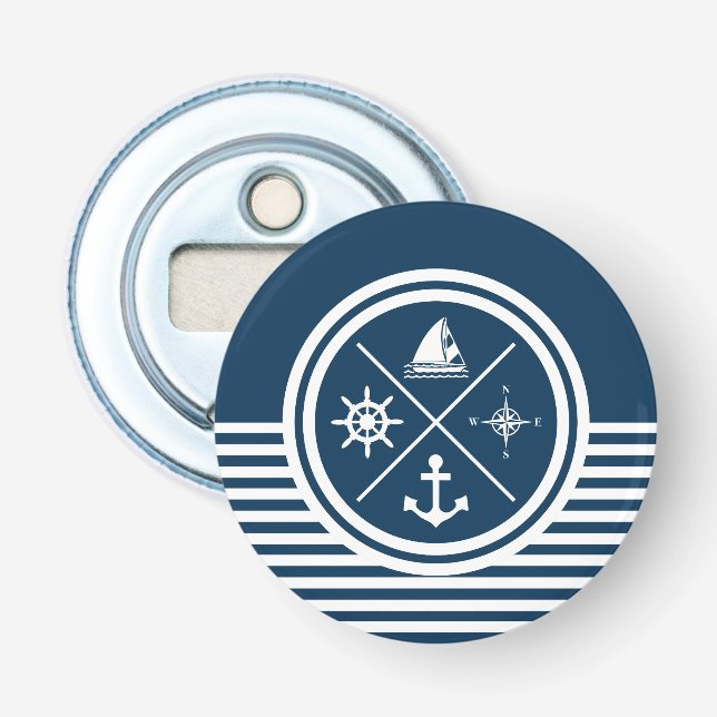 Nautical themed design bottle opener (Front)