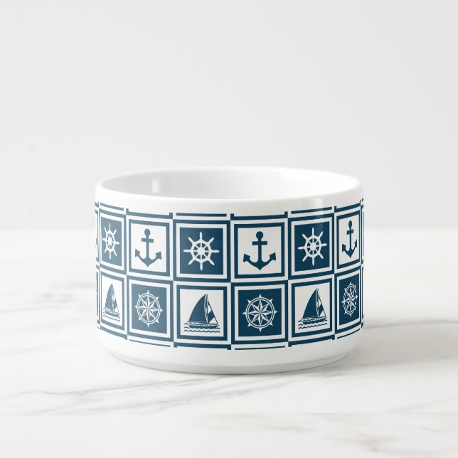 Nautical themed design bowl (Center)