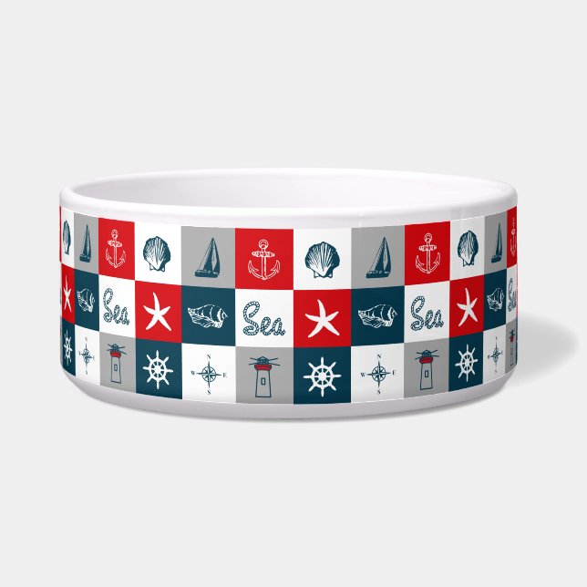 Nautical themed design bowl (Front)