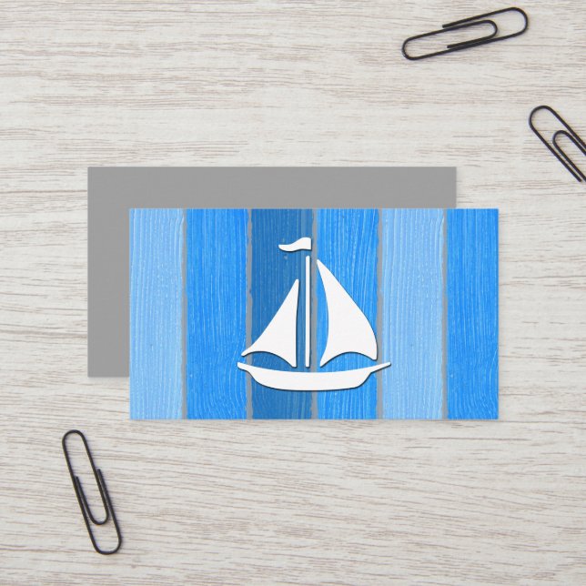 Nautical themed design business card (Front/Back In Situ)