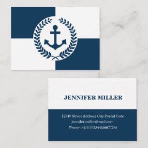 Nautical themed design business card