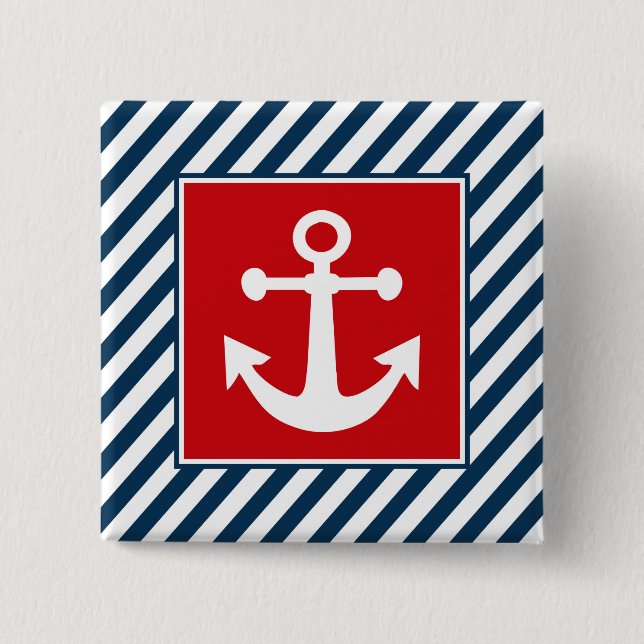 Nautical themed design button (Front)