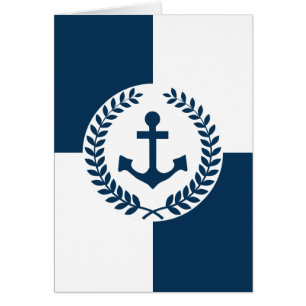 Nautical themed design cards