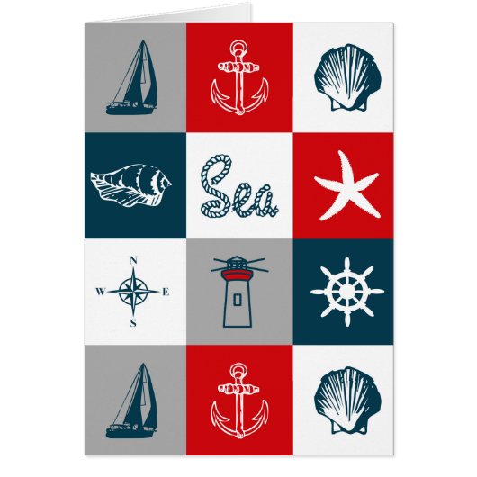 Nautical themed design cards (Front)