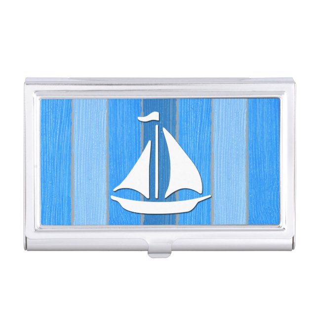 Nautical themed design case for business cards (Front)