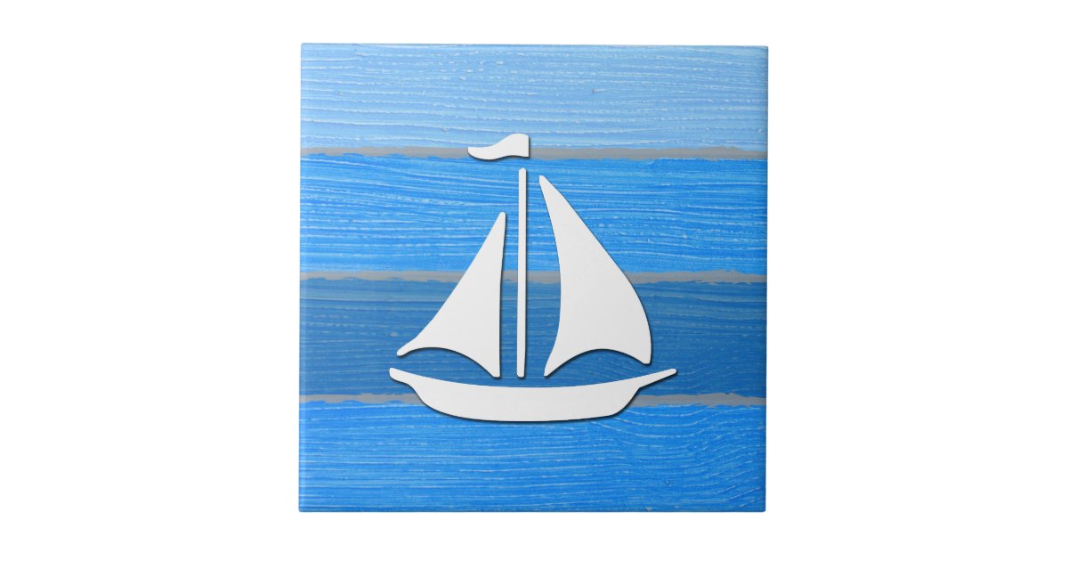 Nautical themed design ceramic tile | Zazzle