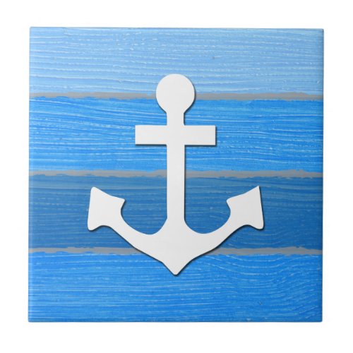 Nautical themed design ceramic tile