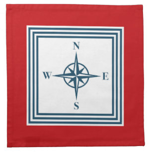 Nautical themed design cloth napkin