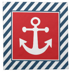 Nautical themed design cloth napkin