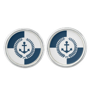 Nautical themed design cufflinks