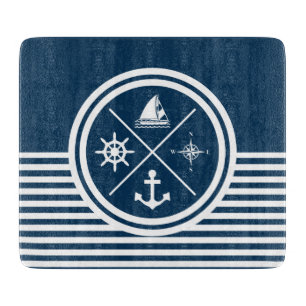 Nautical themed design cutting board