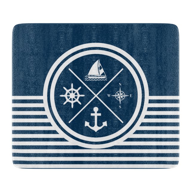 Nautical themed design cutting board (Front)