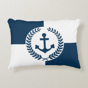 Nautical themed design decorative pillow
