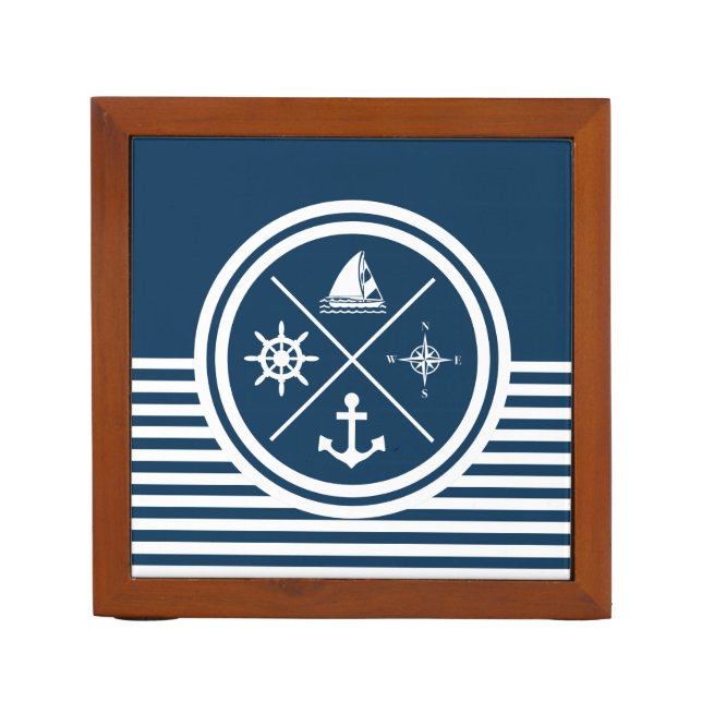 Nautical themed design desk organizer (Front)